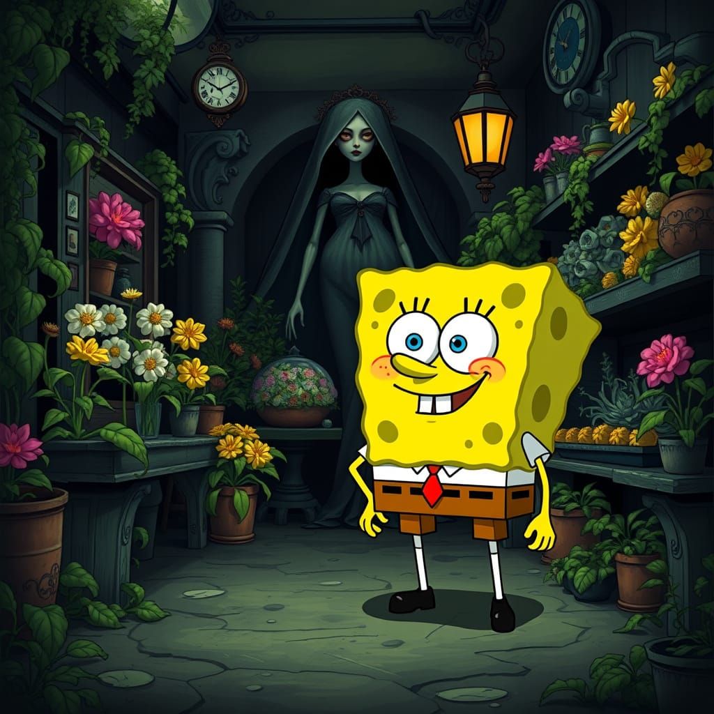 SpongeBob SquarePants in Little Shop of Horrors