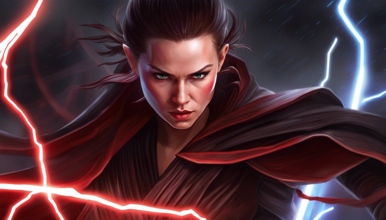 Sith Rey Unleashes Force Lightning