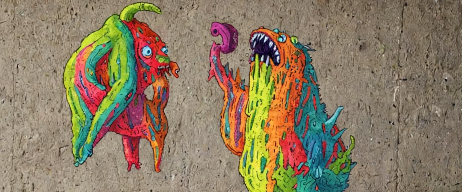 Colorful Monsters Chatting