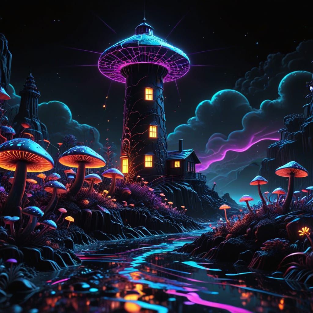 Mushroom lighthouse