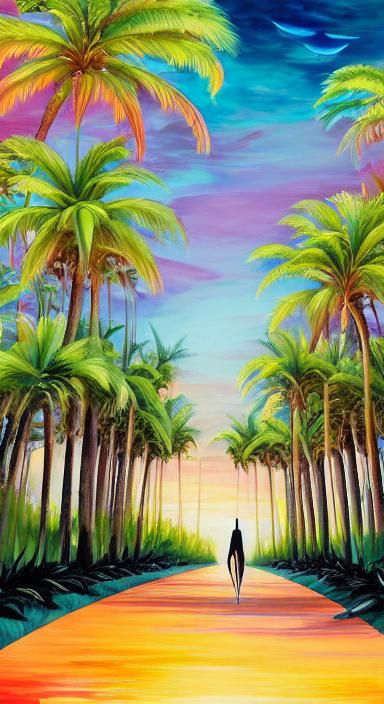 Biopunk Wendigo in Twilight, Tarot Card Illustration