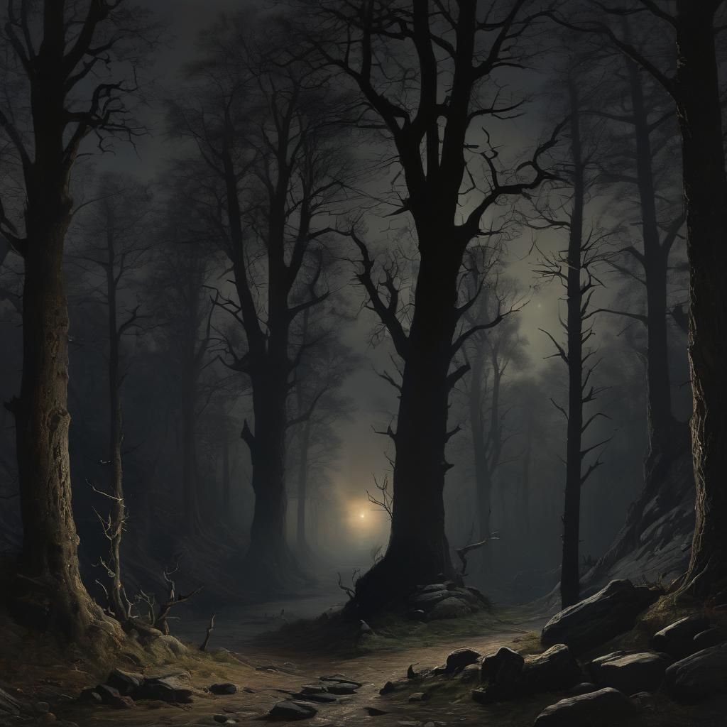 Grimdark Scene Inspired by Romanticism