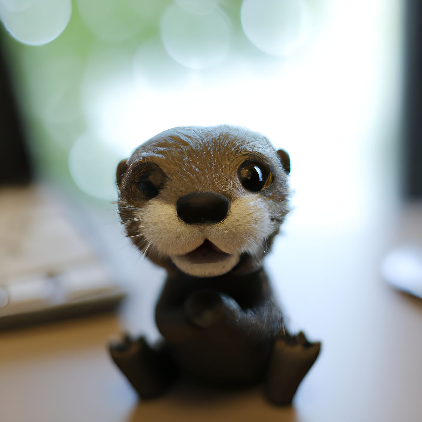 Otter Funko Pop on Desk, Professional Photography