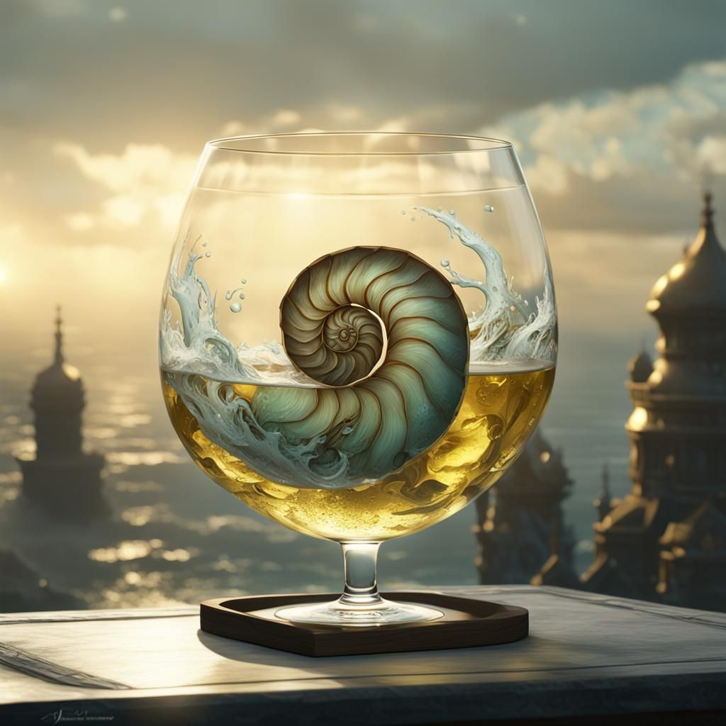Nautilus and Wine: Dark Fantasy Concept Art