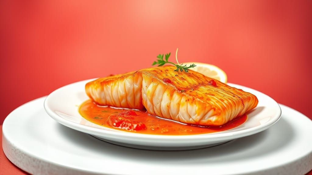 Succulent Salmon Fillet in Vibrant Spicy Sauce