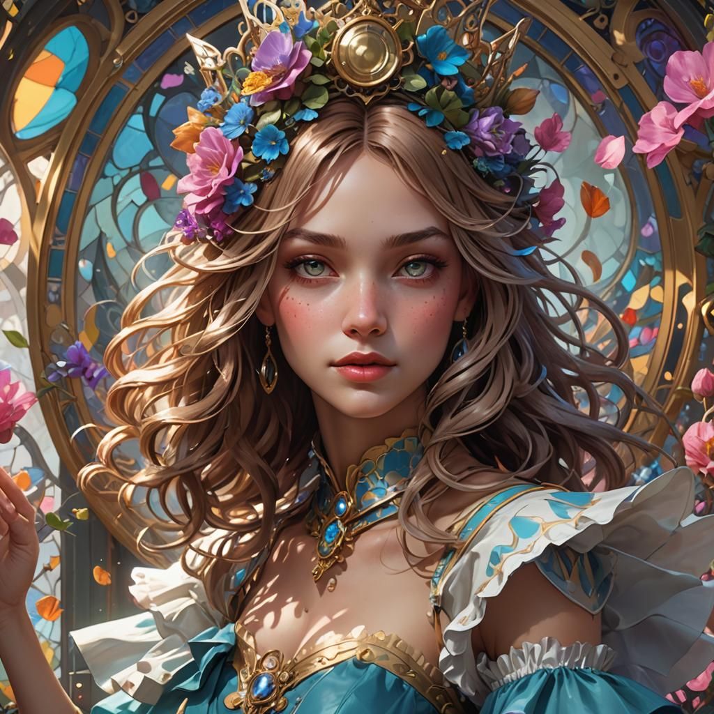 Surreal Portrait in Triadic Colors