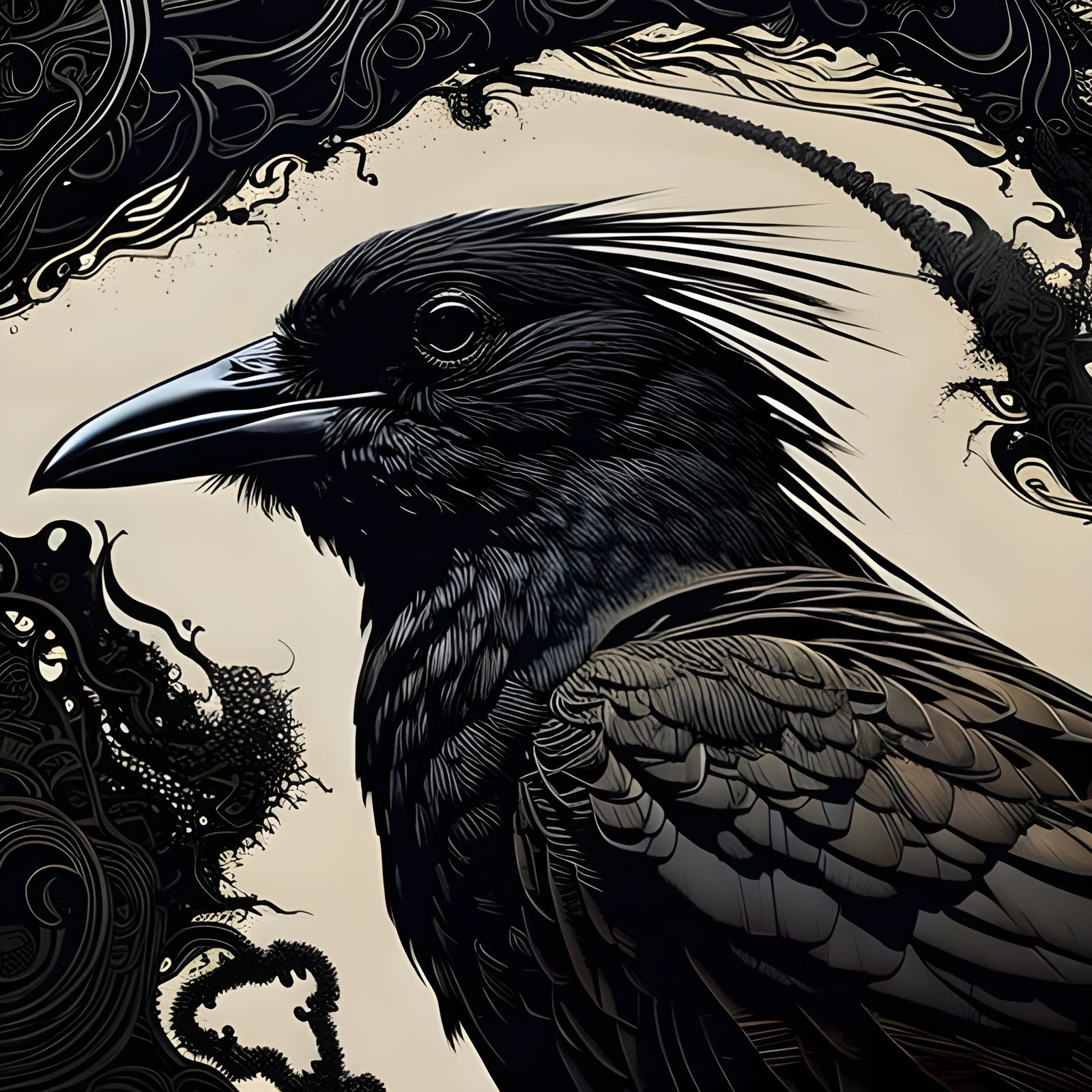 Intricate Ink Flow Gouache Painting in 8K