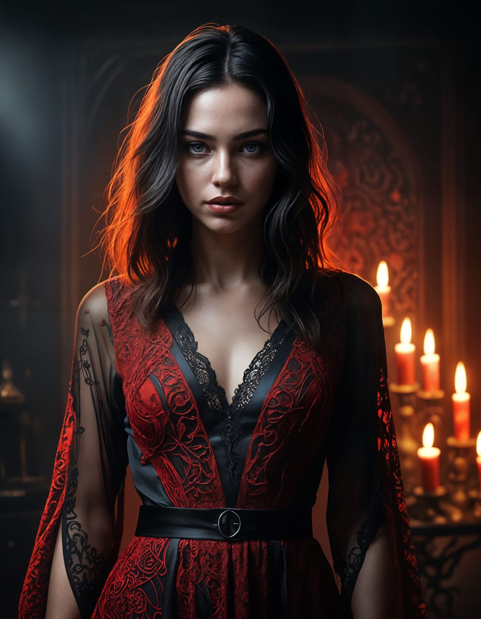 Modern Witch Ritual in Minimalist Studio