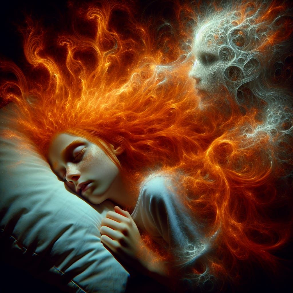 Otherworldly Entity Harvests Energy from Sleeping Redhead Wo...