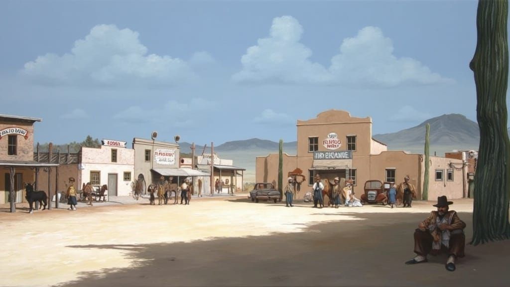 Mexican Outlaws in Western Town, Gritty Realism