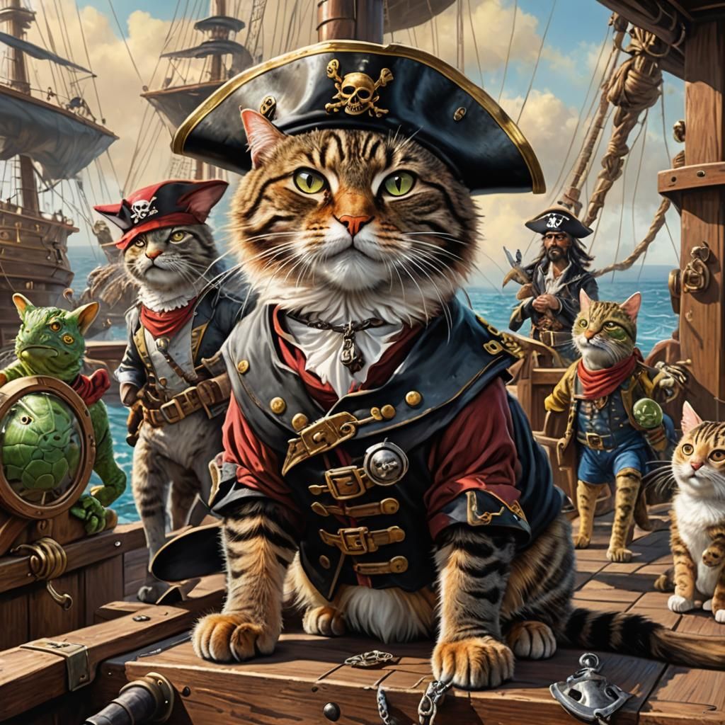 A pirate cat-ptain