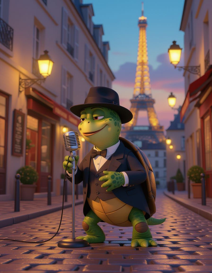 Turtle's Parisian Ballad, Pixar-Style