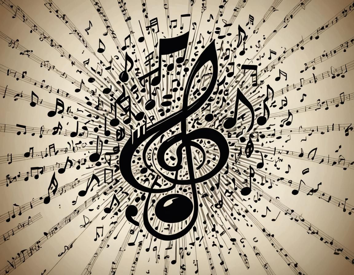 World Explodes with Music Notes