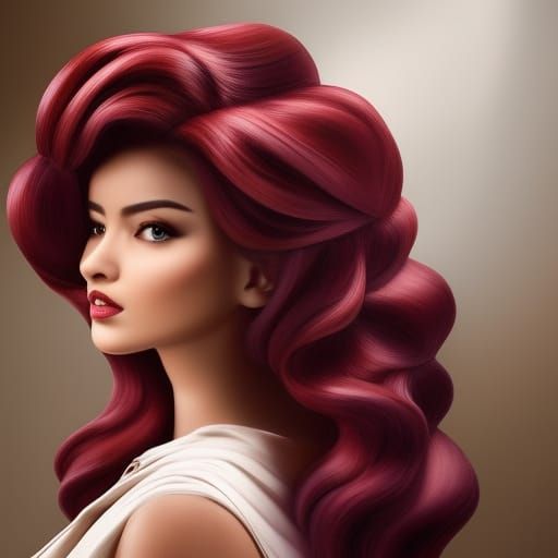 Beautiful Woman Portrait in Academic Art Style