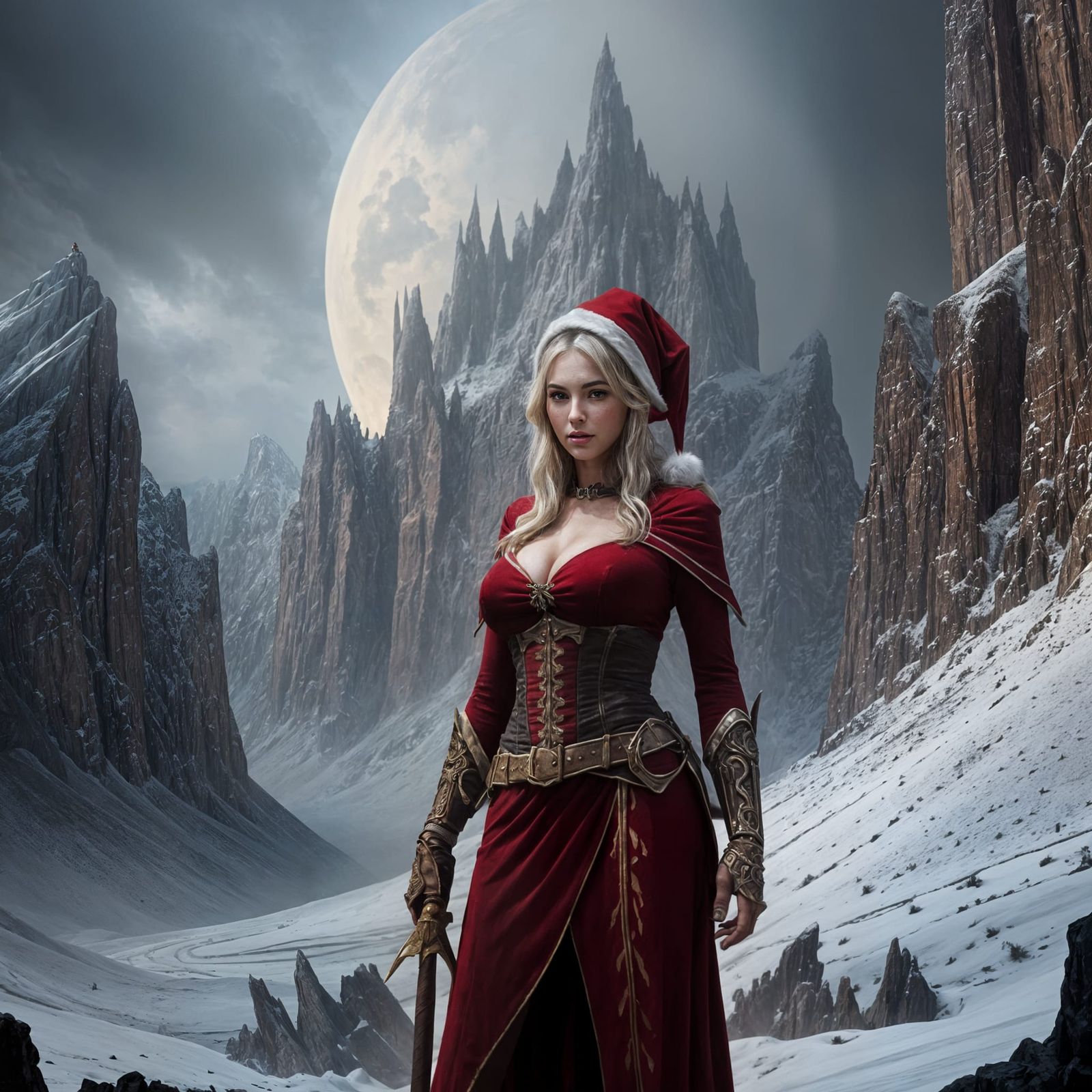 Enticing Mrs. Claus: A Digital Matte Painting