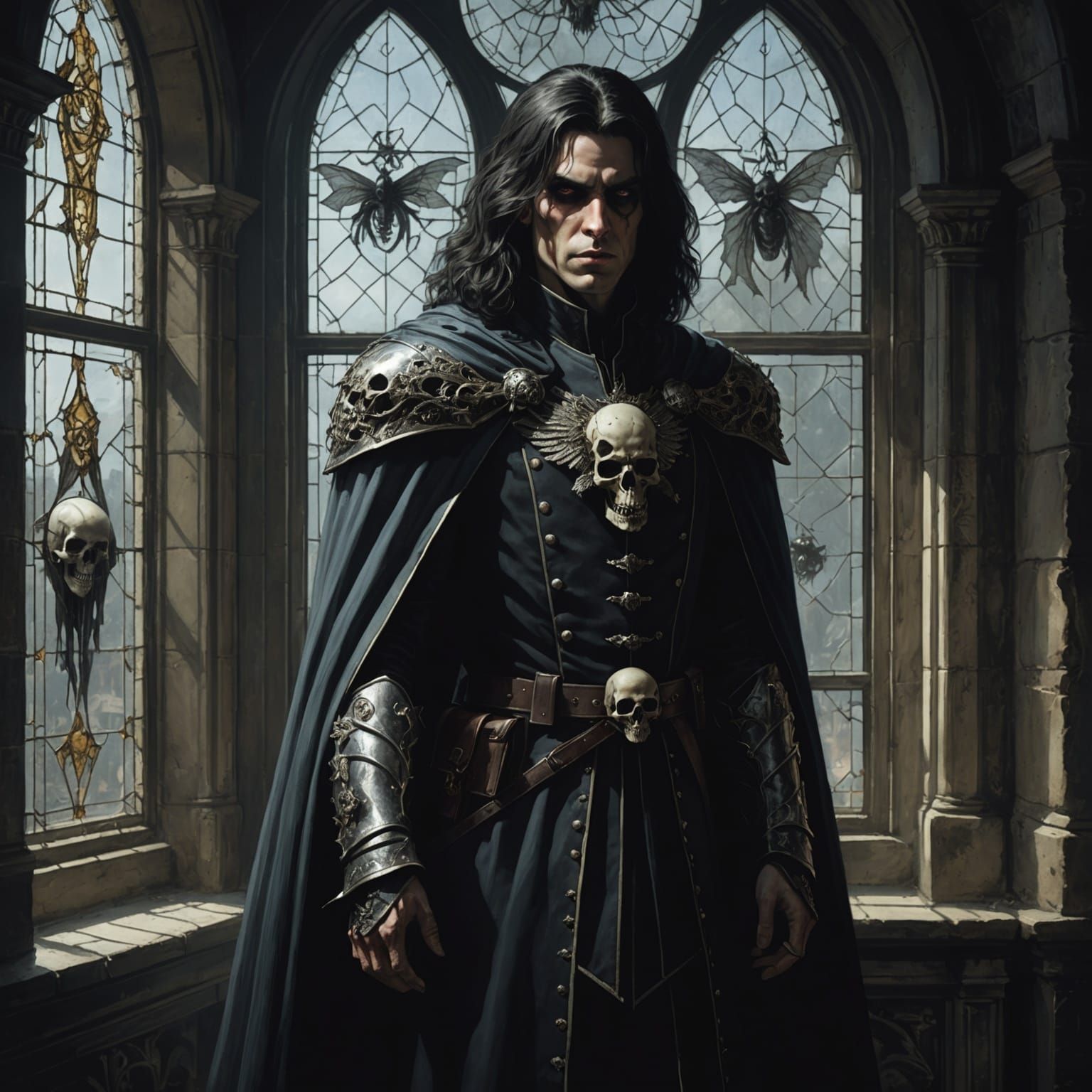 Ghoul-Prince in Dismal Tower, Dramatically Lit