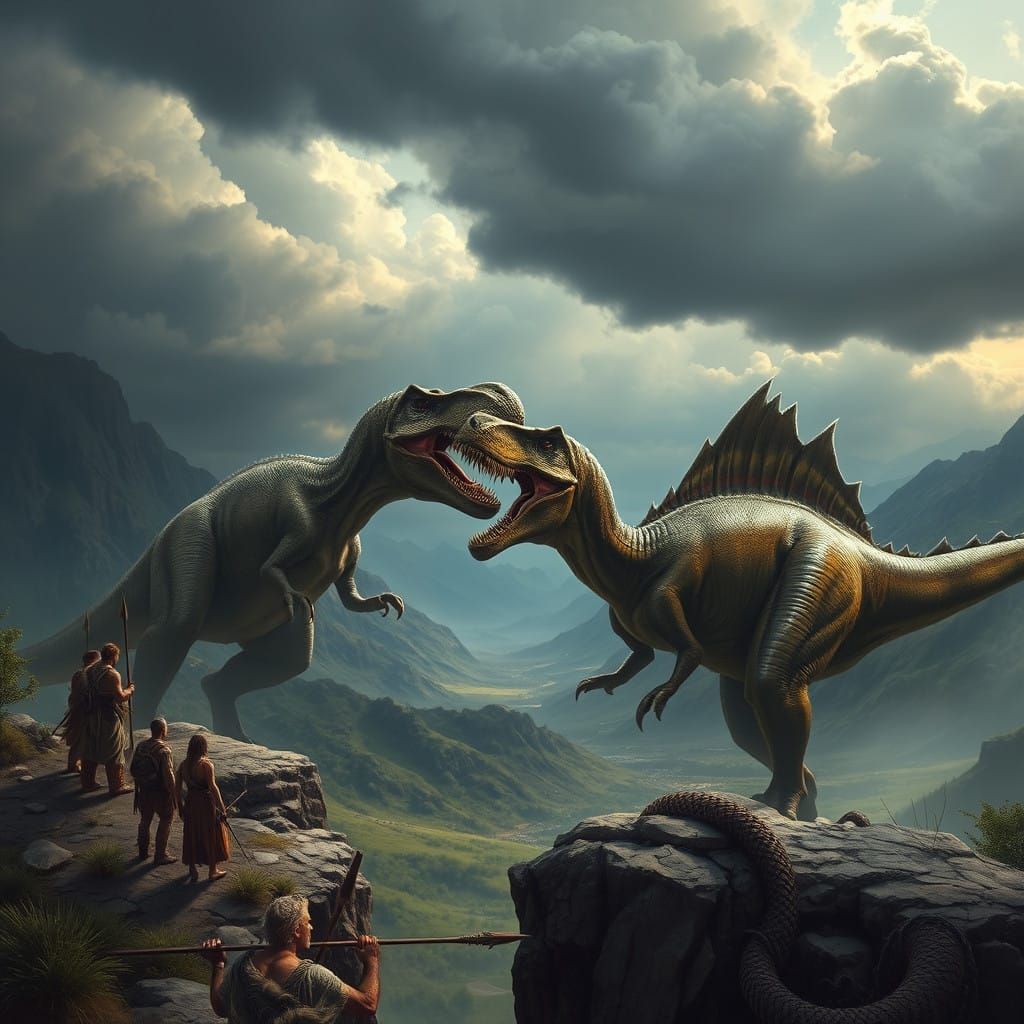 Dionasaurs in a fight