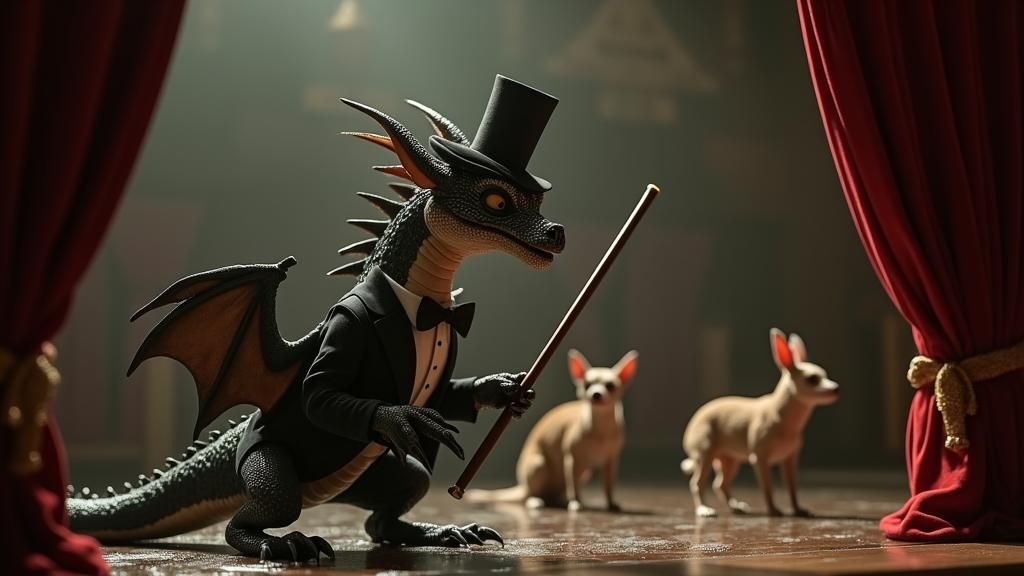 Dragon Conductor's Vaudeville Disaster in Cinematic Style