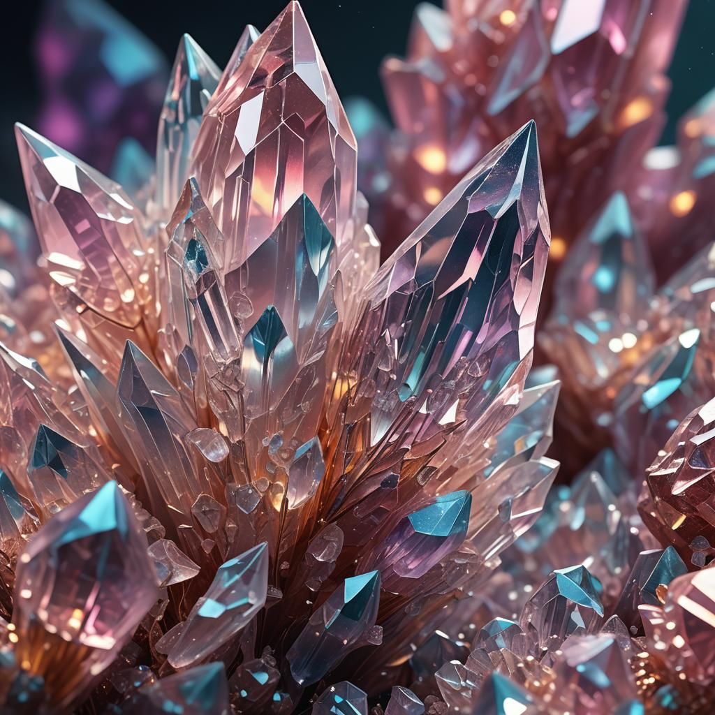 Sugar Crystal Macro Shot in Fantasy Art Style