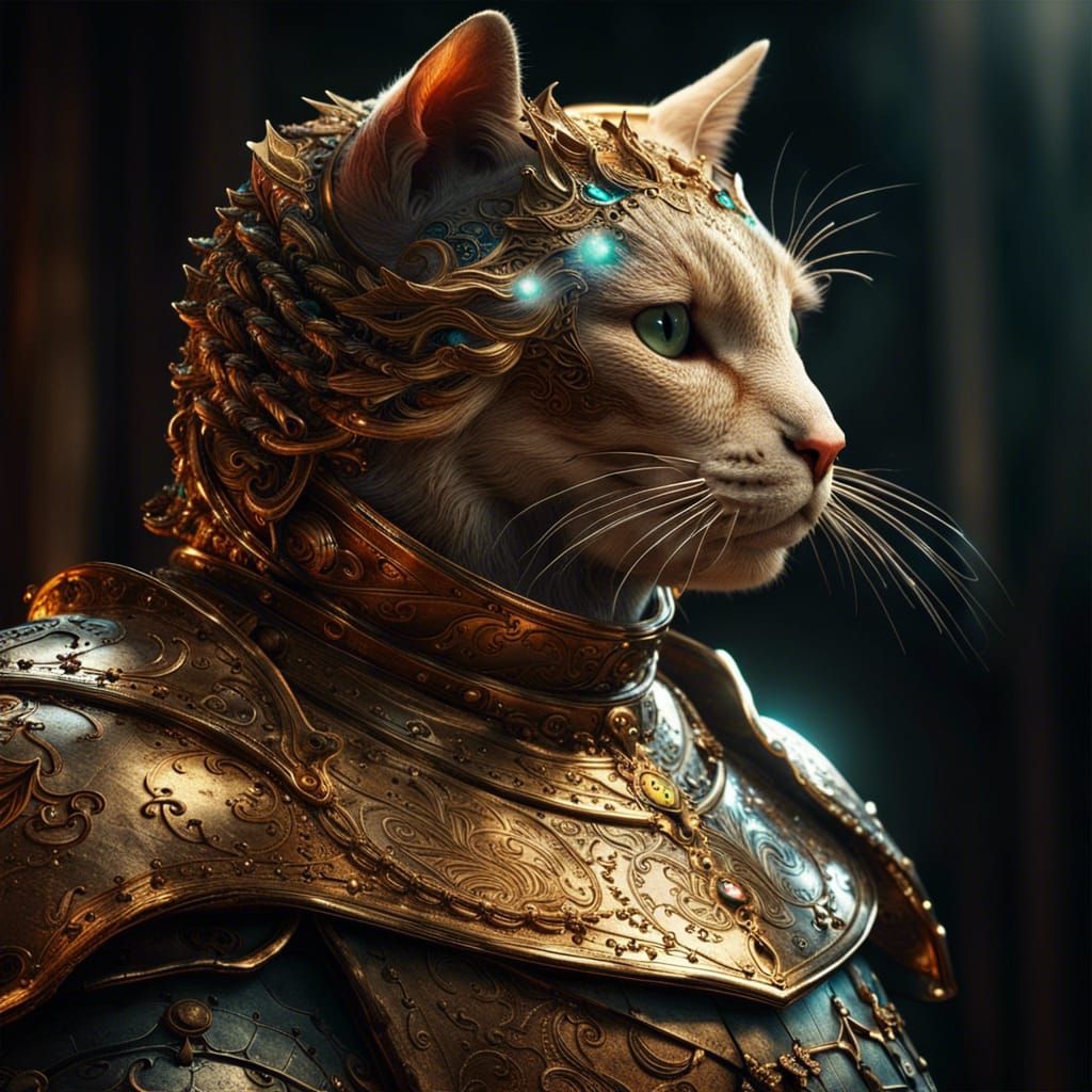 medieval female cat knight
