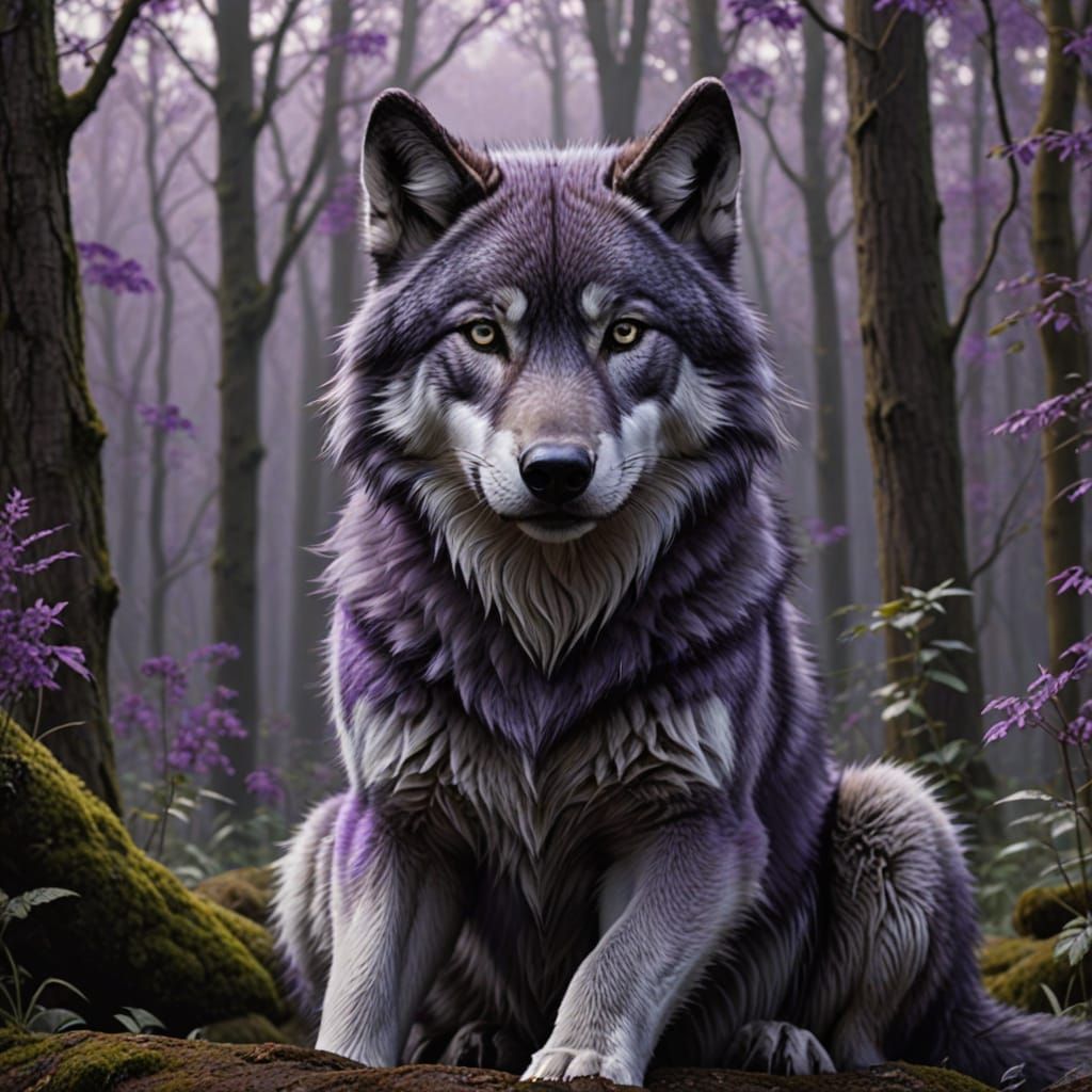 Regal Purple Wolf Shifter