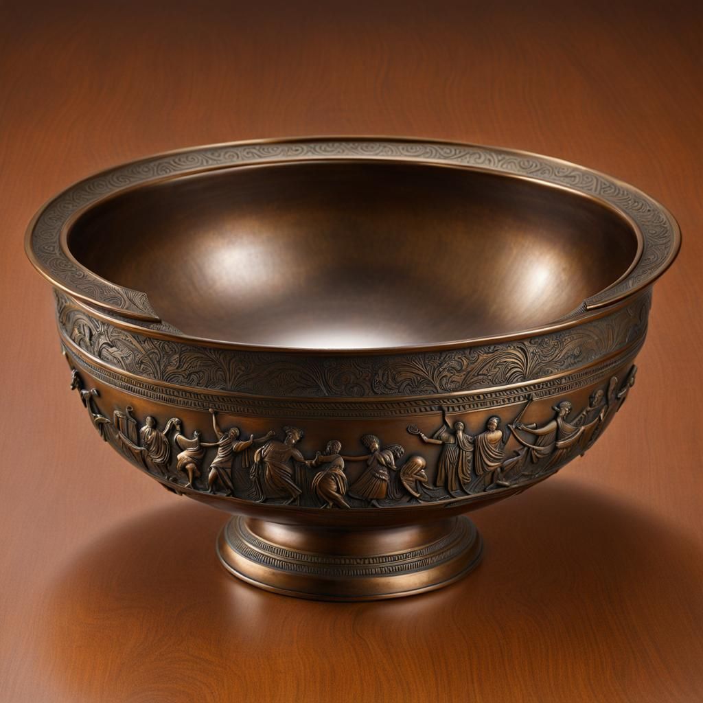 Bronze Bowl in Waterhouse Style