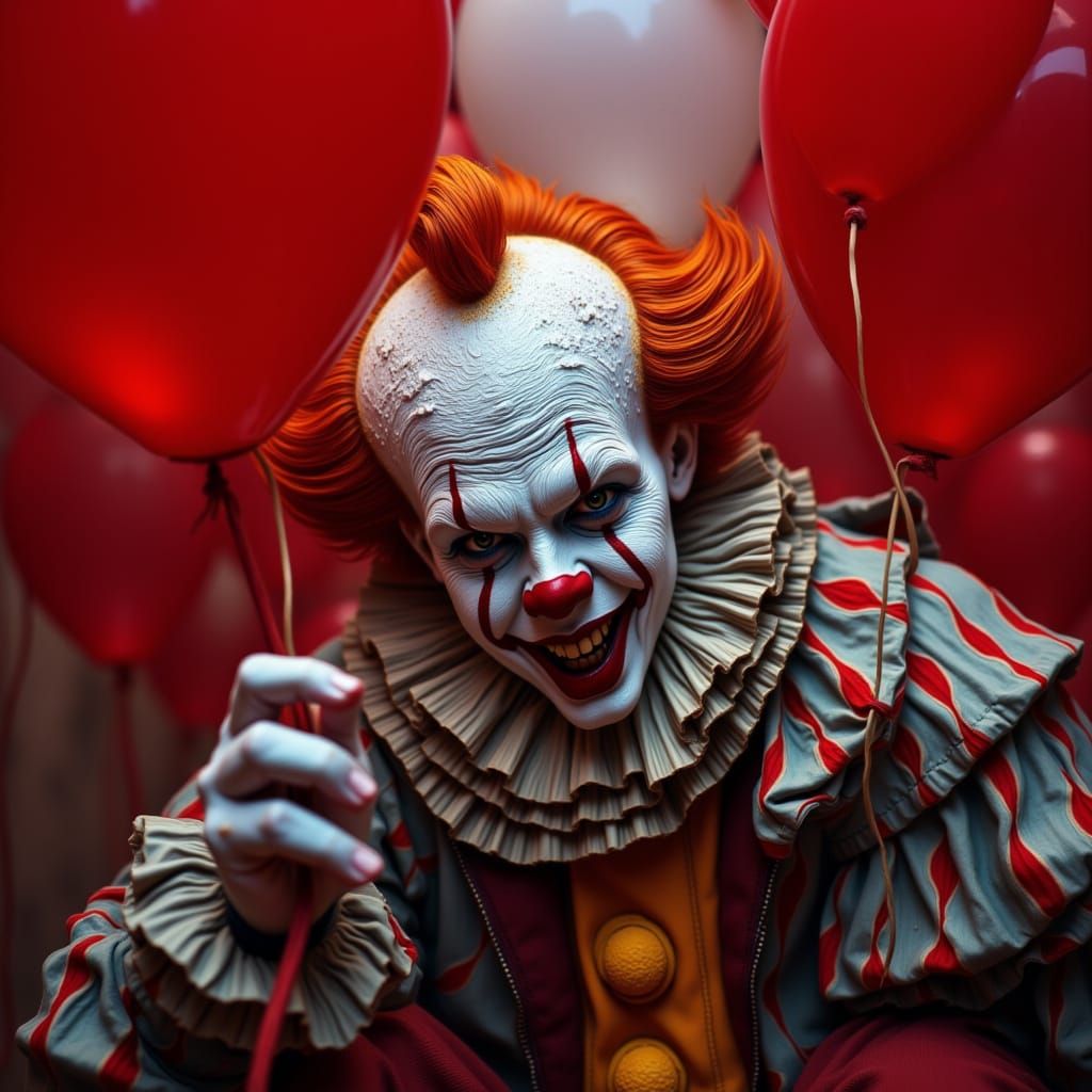 Pennywise Close-up in Van Gogh Style