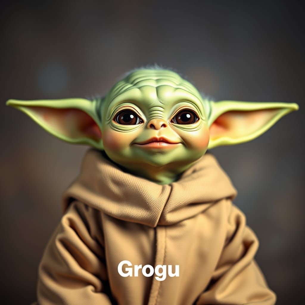 Grogu's High School Portrait: A Close-Up Masterpiece