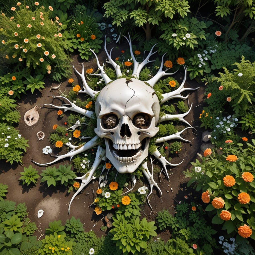 Surreal Garden Bird's Eye View