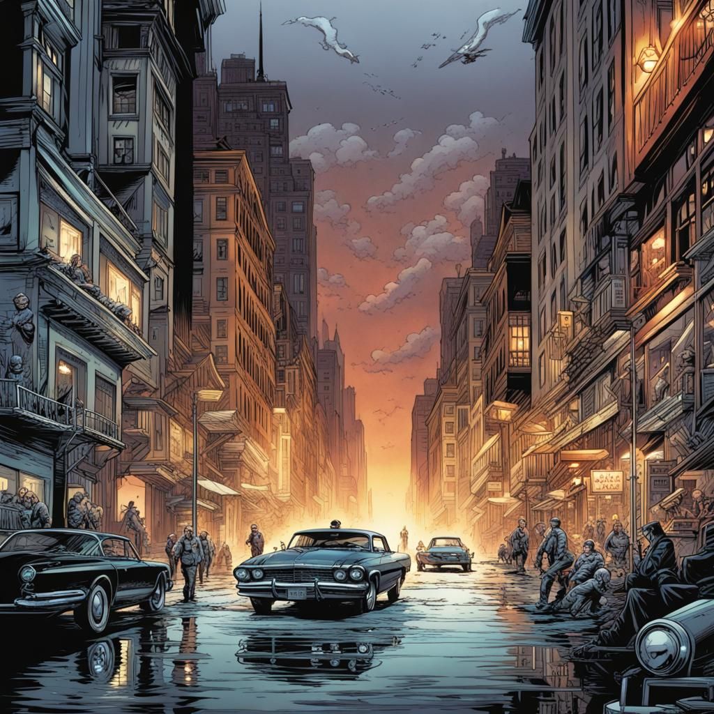 Comic Strip Art in Comic Book Style