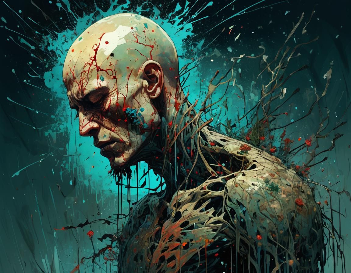 Anguish: A Prince's Nightmare in Dark Digital Art