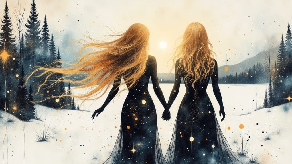 Norwegian Goddesses Embracing Winter's Mystique in a Gothic ...