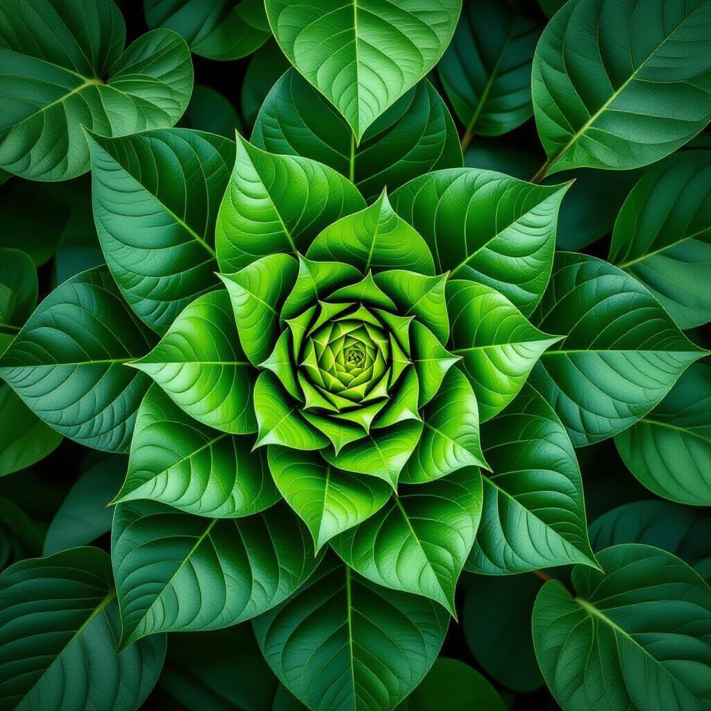 Botanical Geometry: Tropical Leaves in Fibonacci Spirals