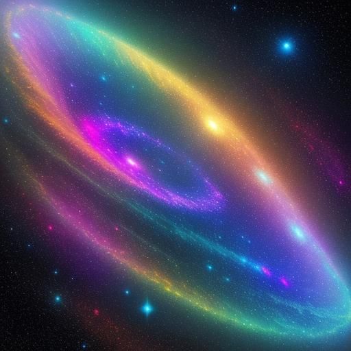 Surreal Portal Radiates Light in Starry Expanse