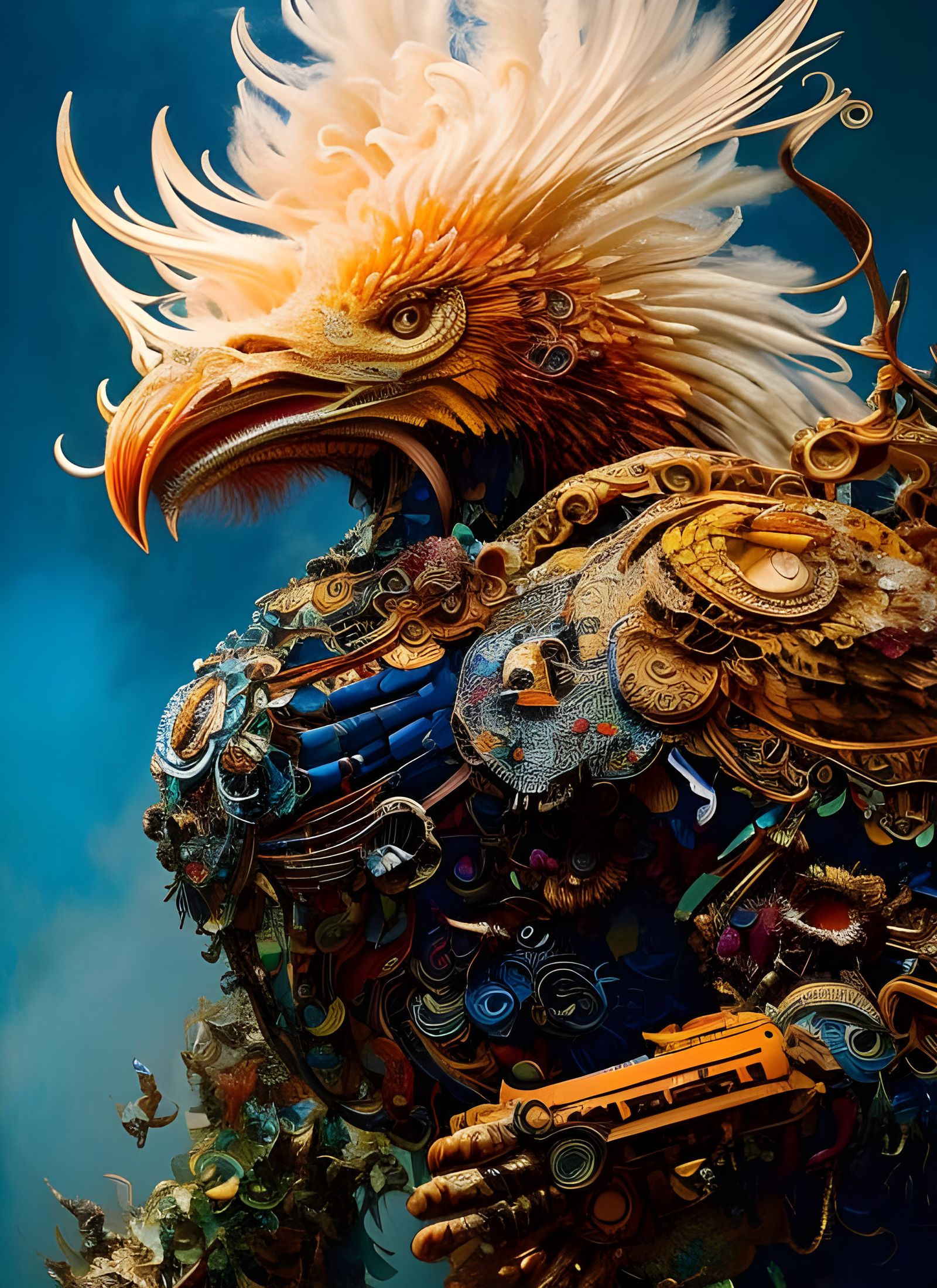 Majestic Griffin in Flight: A Fantasycore Masterpiece