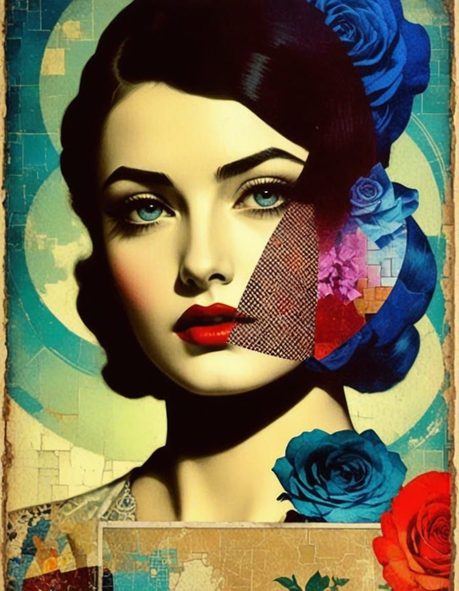 Glitchcore Nurse in Dystopian Surrealist Art