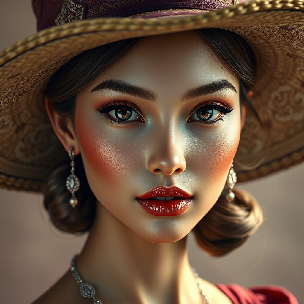 Exquisite Digital Portrait in Hyperrealistic Style