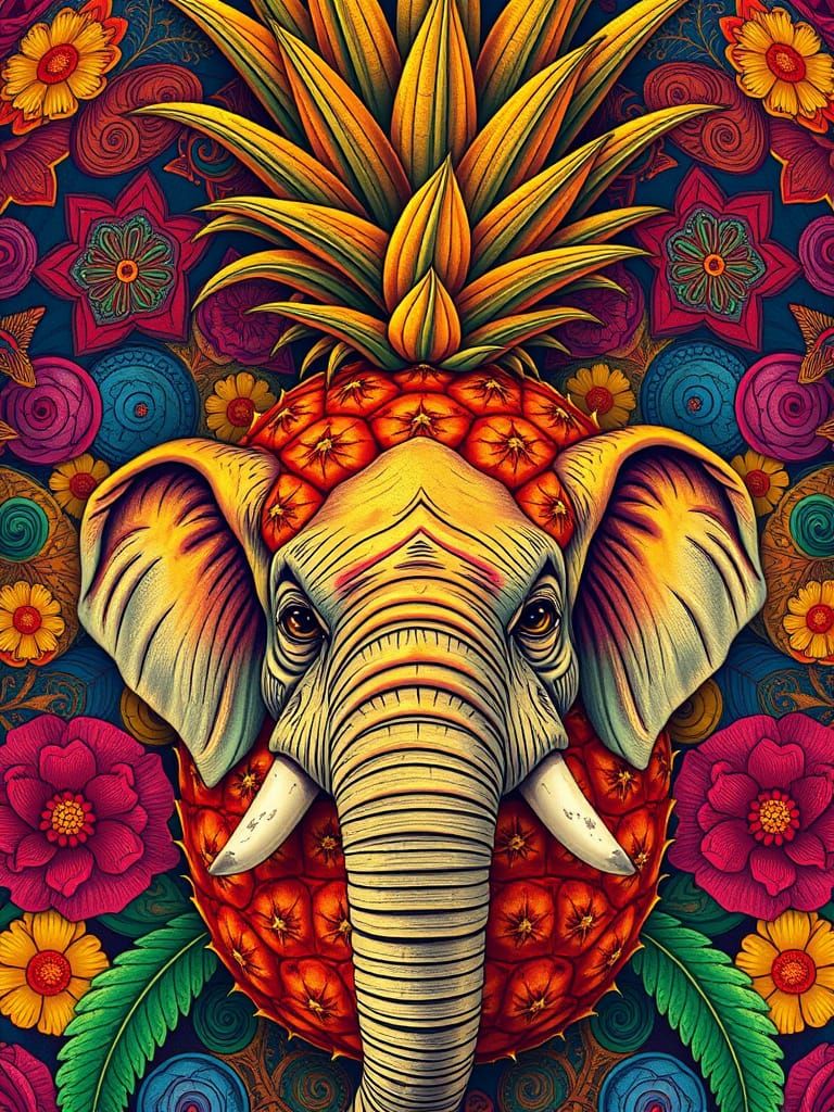 Pineapple elephant