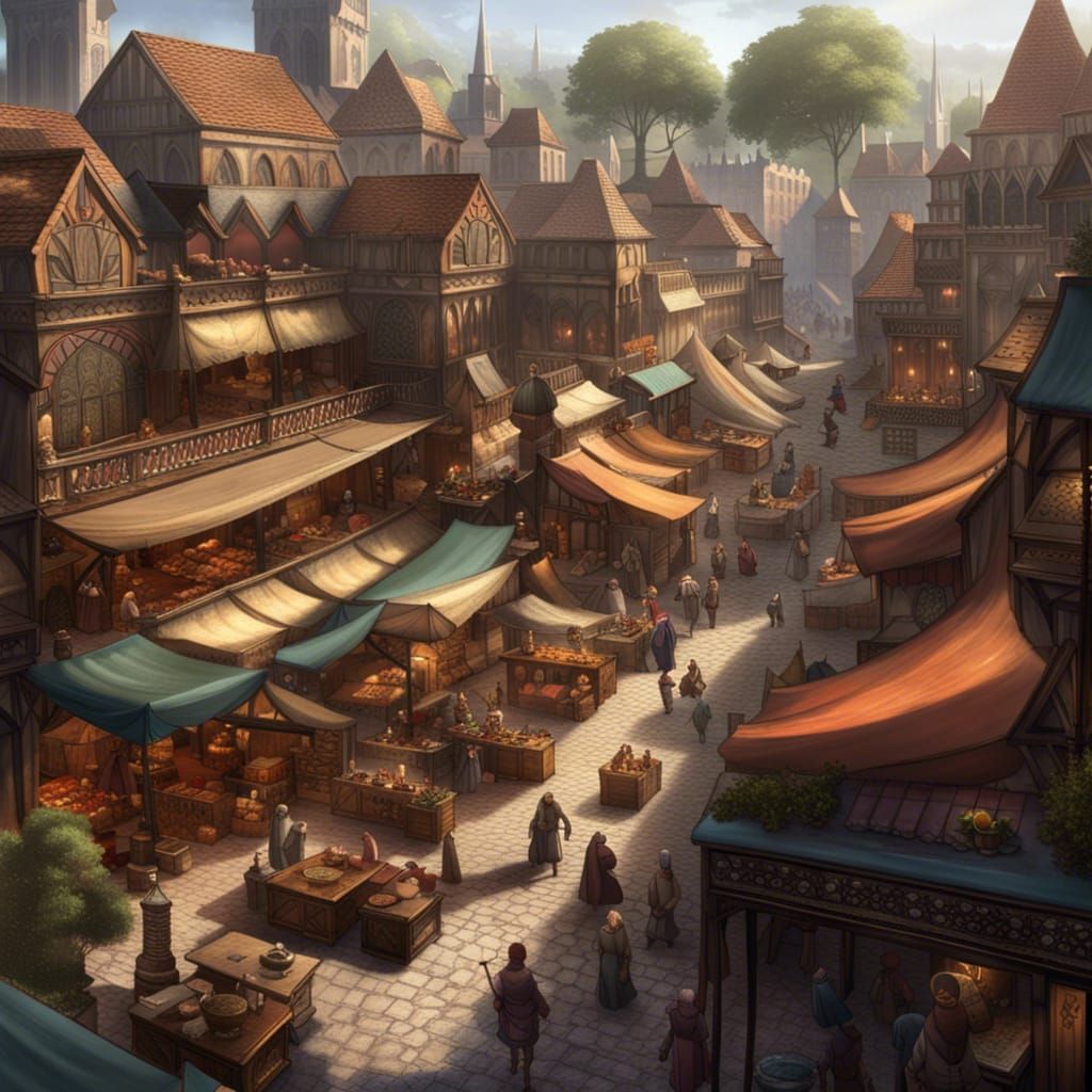 Vast Medieval Bazaar in Parallel Dimension