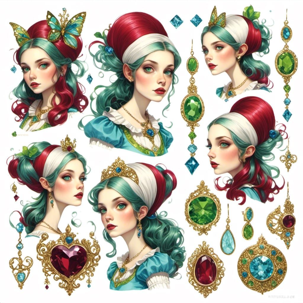 Gothic Alice in Wonderland Character Concept Art