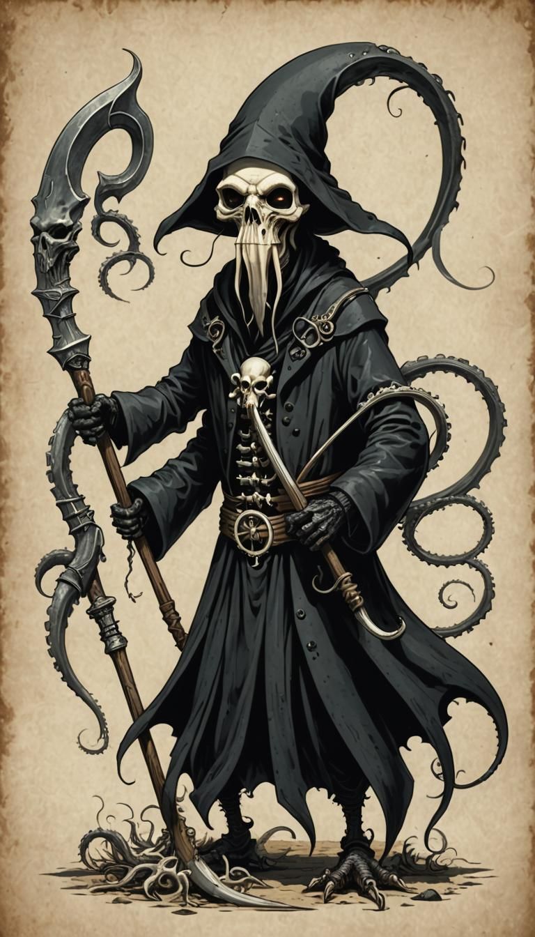 Octopus Grim Reaper with Scythes
