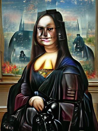 Darth Vader as Mona Lisa Portrait
