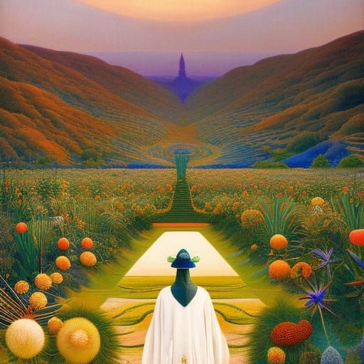 Elegant Deep Color Botanical Illustration in 8K