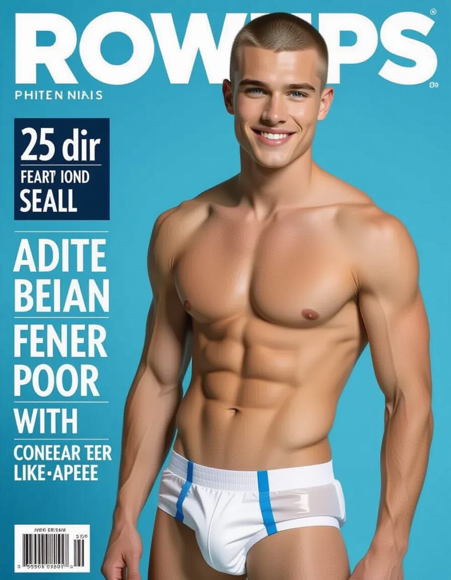 Confident Man Poses in Form-Fitting Adult Diapers