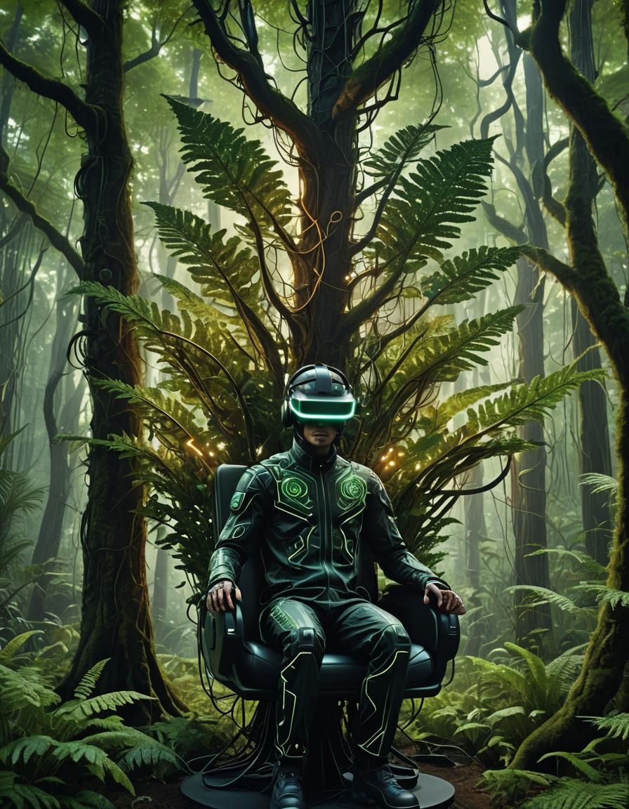 Biomechanical Forest with VR Humanoid in Naoto Hattori Style