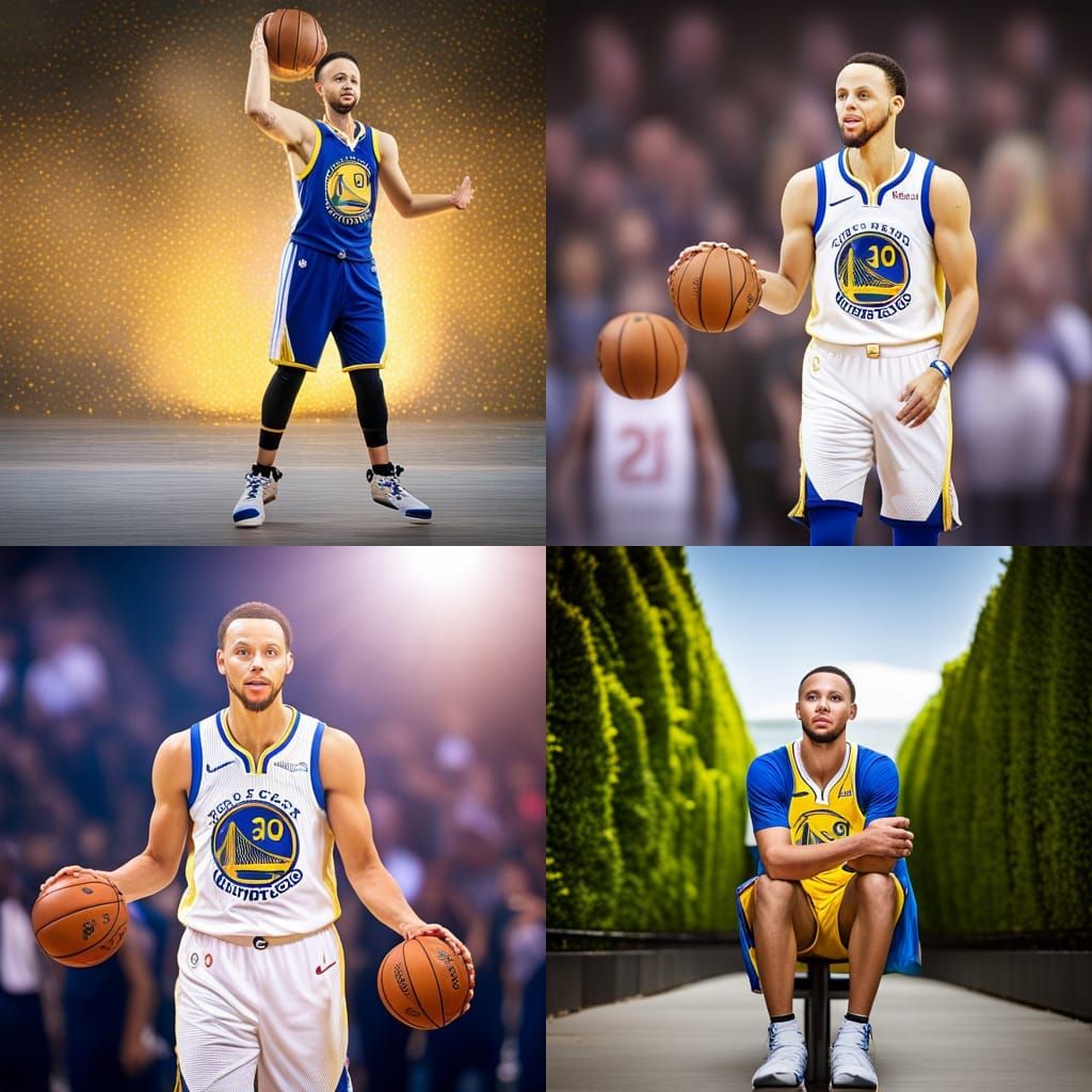 Steph Curry Portrait: Professional Photography with Bokeh