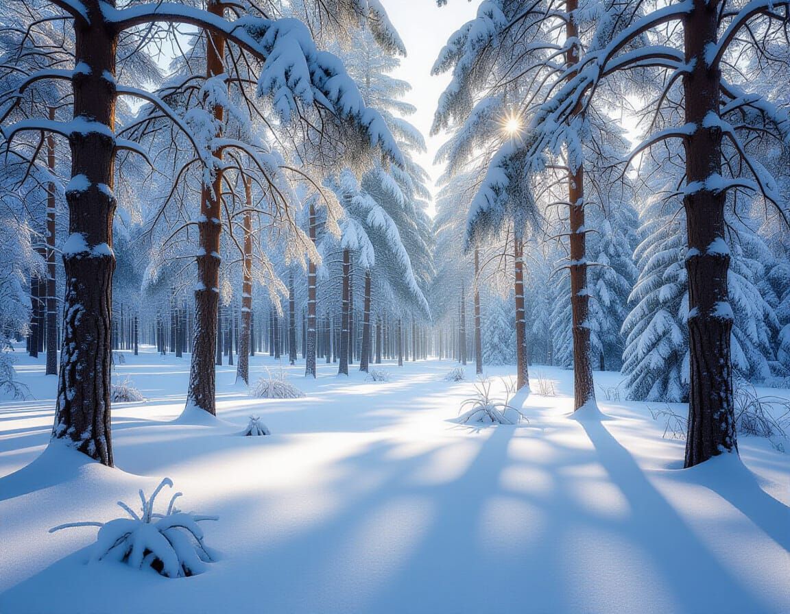 Serene Winter Forest Photograph
