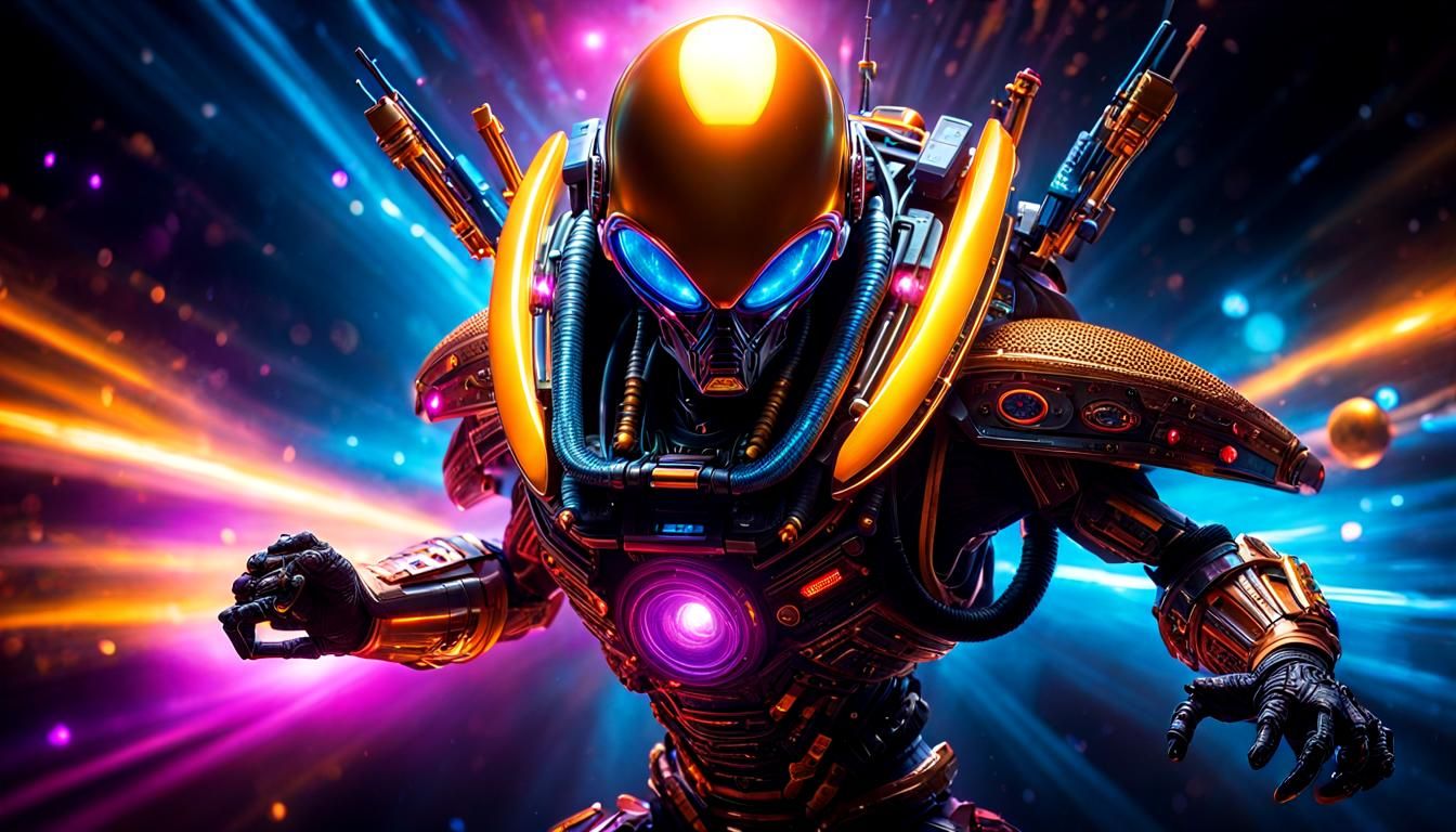 Psychedelic Alien Creature Wielding Thermonuclear Fusion