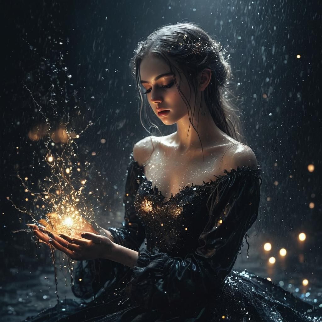 Dark Fantasy Woman in a Surreal Fine Art Style