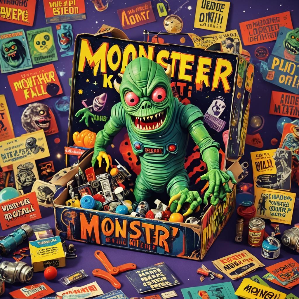 Retro Monster Kit in Aurora Model Style